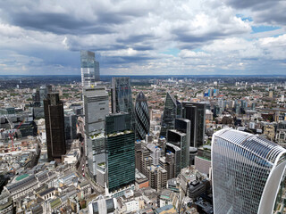 Financial and business centre. Financial capital of the world. Skyscrapers. City of London—global financial centre. The Shard. Tower Bridge.