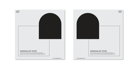 Minimalist Social media post design vector template, modern post, minimal post