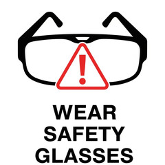 danger safety glasses sign