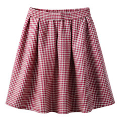 Obraz premium Pleated plaid a line skirt in pink and white