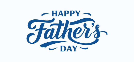 Elegant Calligraphic Rendering of Happy Father's Day Greeting, Perfect for Holiday Cards and Celebratory Designs, Featuring Classic Script