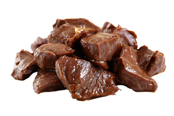 A pile of meat with a brownish color