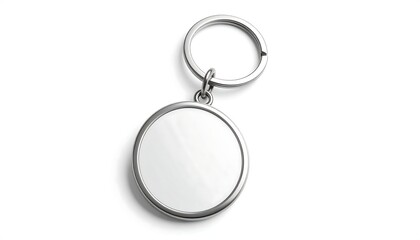 Blank round metal keychain
