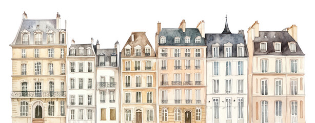 Fototapeta premium PNG Paris big palace architecture illustration watercolor.