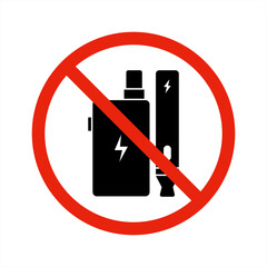 No smoking including electronic cigarettes signs and symbol vector 10 eps.