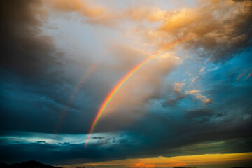 rainbow and clouds
