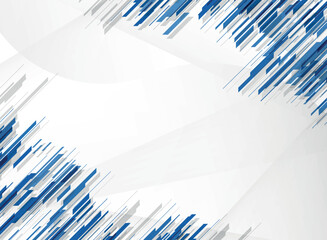 Abstract of blue color stripe line technology background.