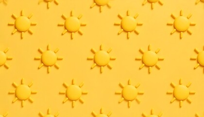 Sun pattern on yellow backdrop