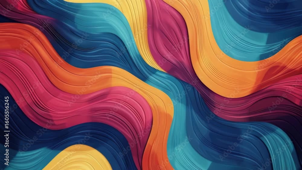 Poster an abstract flow painting with swirling patterns in vibrant colors. the modern style and texture on 