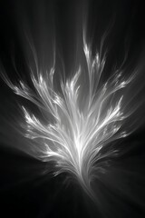 Abstract fractal design with light and dark elements creating a dynamic background