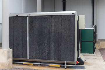 water cooling systems industrial, outside in front of the warehouse, Water Curtain Cooling Pad , Portable Evaporative Cooler