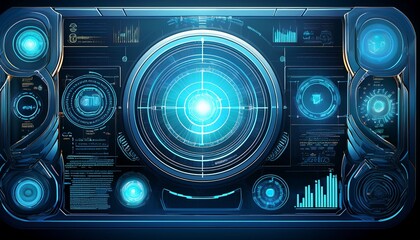 Fototapeta premium futuristic digital display interface