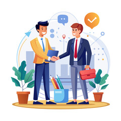 Business male handshake