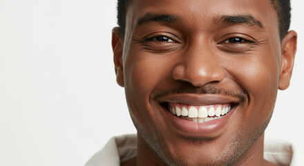 Handsome African American Man with a Perfect Radiant Smile