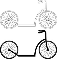 side view Kickbike icon set
