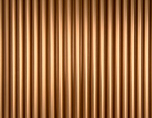 Copper-toned stage curtain backdrop