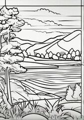 Fototapeta premium vector illustration of a farm