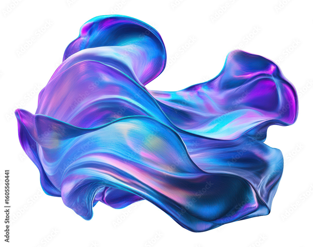 Poster png abstract fluid iridescent holographic curved wave in motion colorful gradient design abstract ac