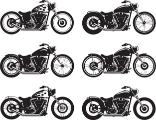 Vintage Bike Silhouette | Retro Motorcycle Design