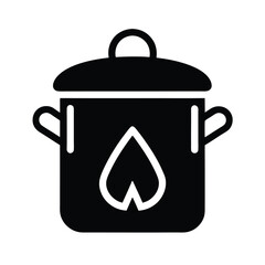 Camp Cooking Pot Holder Icon Vector Illustration