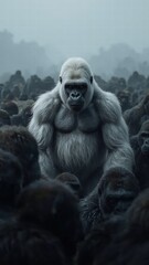 Mighty white gorilla among the others