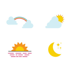 weather icons set. stock illustration