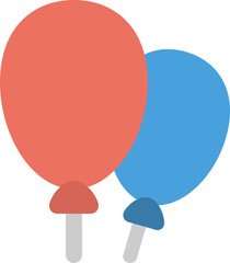 Red and Blue Party Balloons