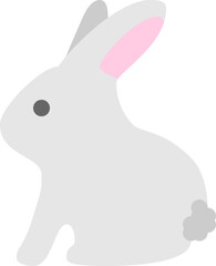 Cute sitting bunny icon