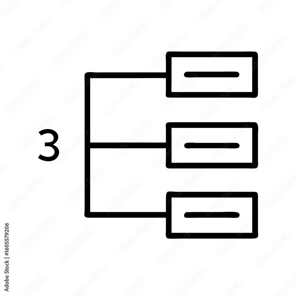 Poster three options diagram flowchart infographic process steps decision tree organization chart design ve