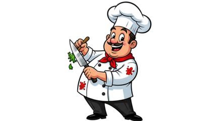 Chef preparing food for customers