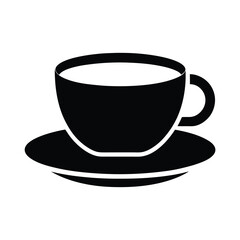 Tea Cup On Saucer Icon Vector Illustration