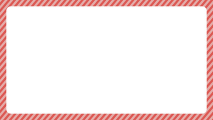 シンプルフレーム ストライプ レッド