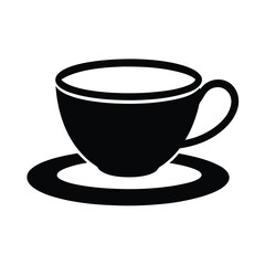 Teacup With Saucer Icon Vector Illustration