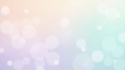 Soft pastel gradient background with blurred bokeh lights creating a dreamy and ethereal aesthetic