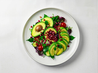 fresh salad on a white plate