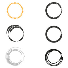 Circle orbit icon. Planetary ring symbol. Vector halo graphic. Yellow bright design.