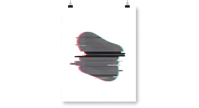 Minimal retro VHS glitch poster style - Powered by Adobe