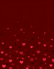 Obraz premium A gradient background with scattered hearts