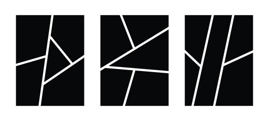 Comic Style Photo Frame Collage Template. 5 Panels