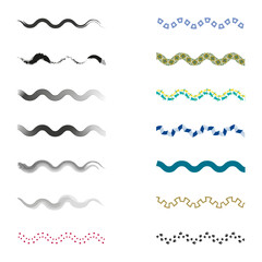 Fluid motion symbol. Smooth vector curve. White background figure.
