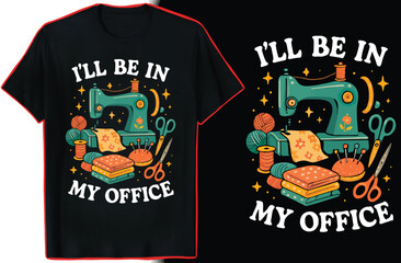 Sewing T-Shirt Design | Cute Seamstress Retro Craft Graphic
