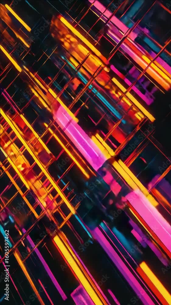 Aufkleber this is a striking digital art piece featuring dynamic lines and vibrant colors. the abstract design