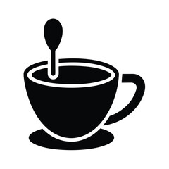 Espresso Cup And Spoon Icon Vector Illustration
