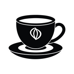 Latte Mug With Saucer Icon Vector Illustration