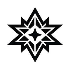 Obraz premium Native Star Quilt Symbol Icon Vector Illustration