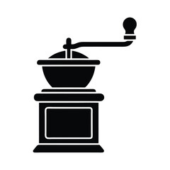 Vintage Coffee Grinder Icon Vector Illustration