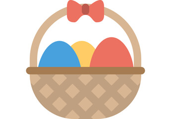 Fototapeta premium Festive Striped Easter Egg