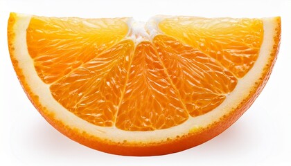 slice of orange isolated on white background