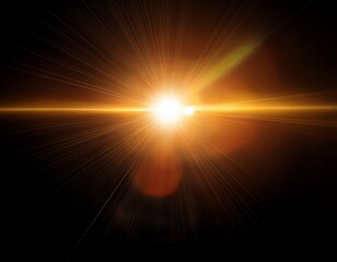 bright sunlight shine creates lens flare light leak effects in dark background