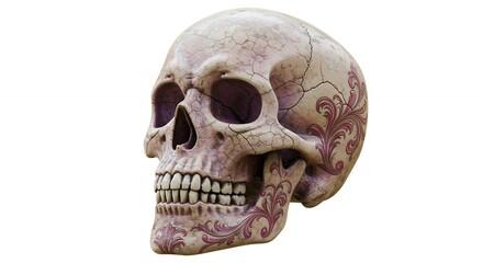 Obraz premium Ornate human skull image